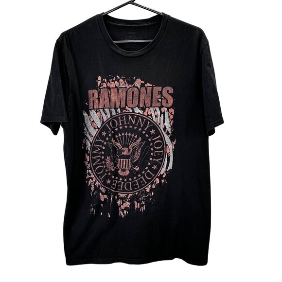 Ramones 1234 T Shirt L Adult Black Graphic Presidential Seal Eagle - Picture 1 of 4